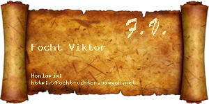Focht Viktor névjegykártya